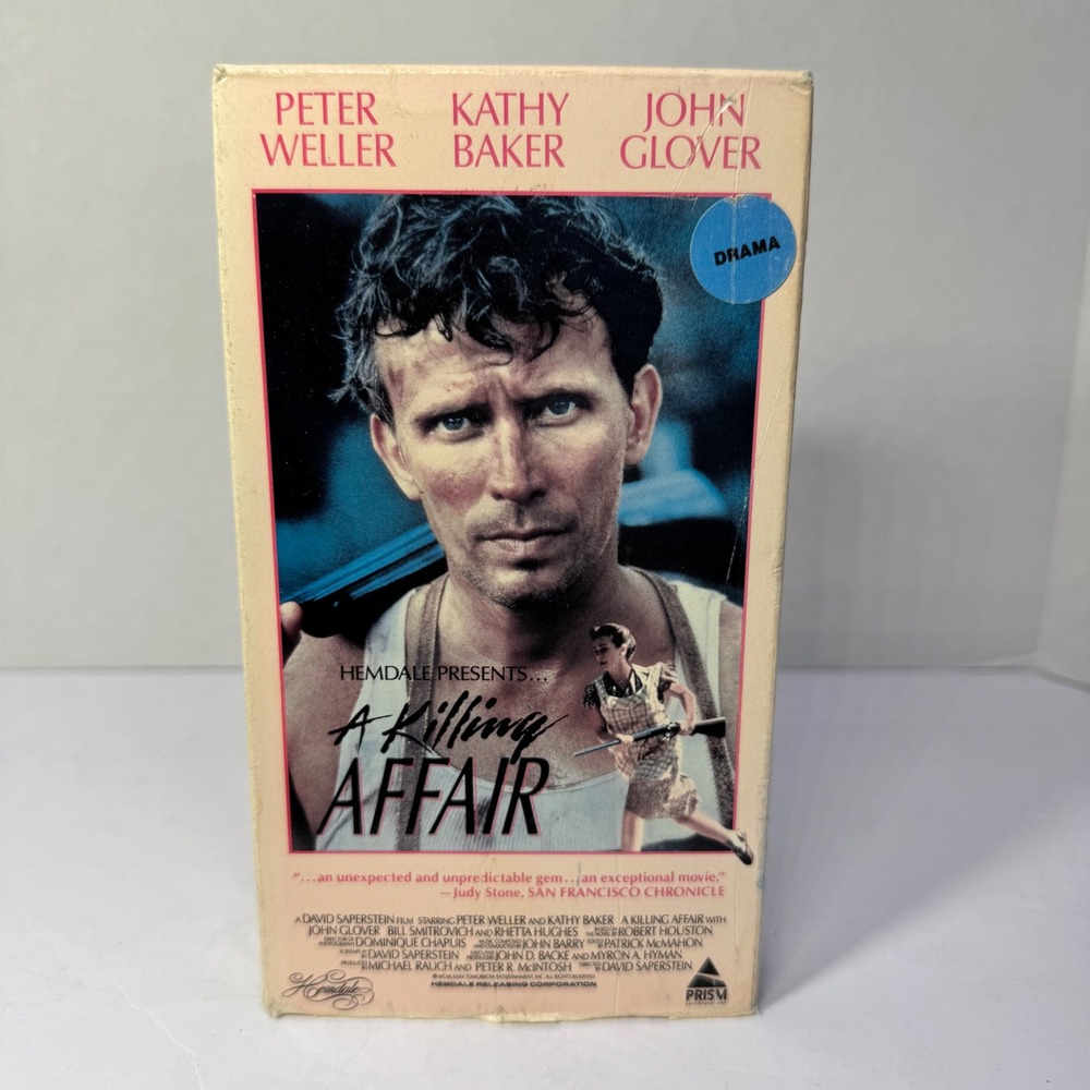 A Killing Affair VHS 1988 Peter Weller Kathy Baker Prism Entertainment Drama VTG
